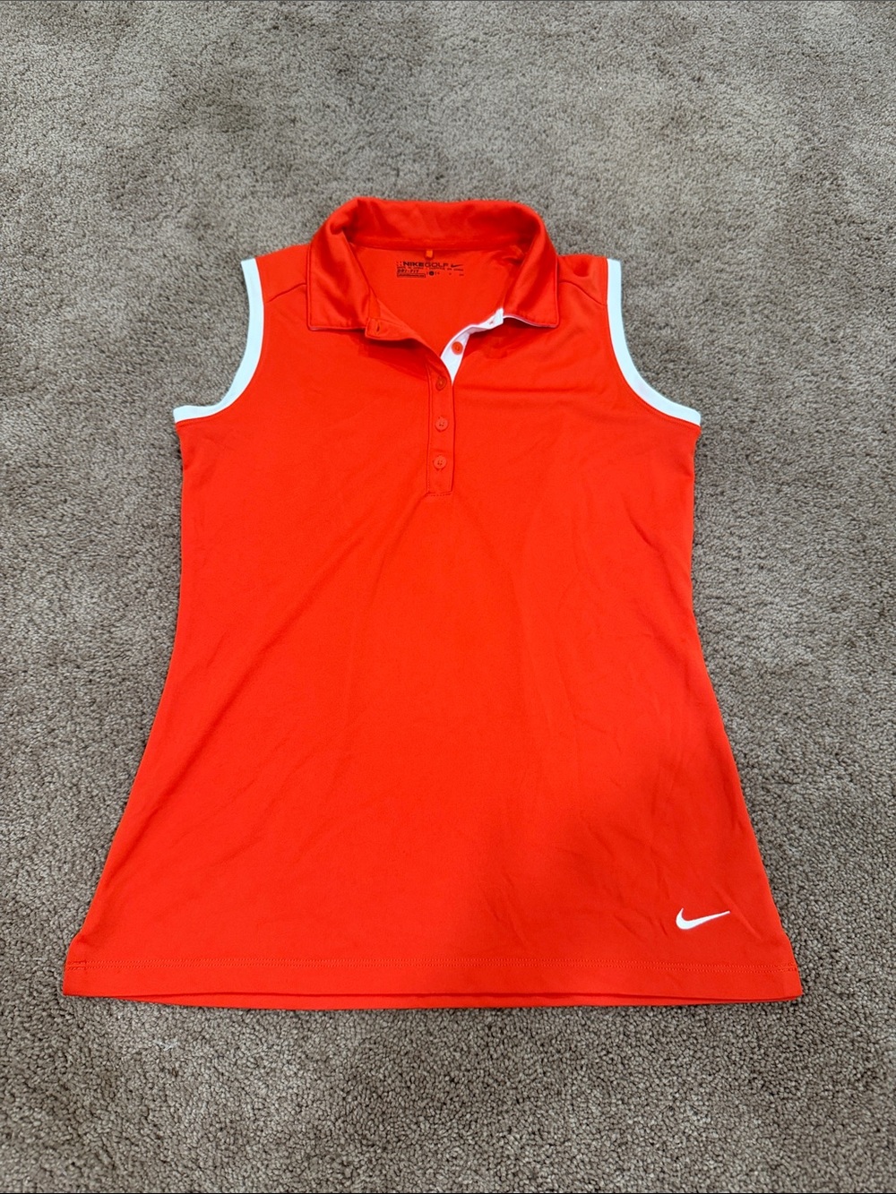 Nike Sleeveless Polo Tank with White Trim